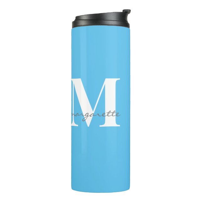 Corporate Company Custom Logo Modern Employee Name Thermal Tumbler (Rotated Left)