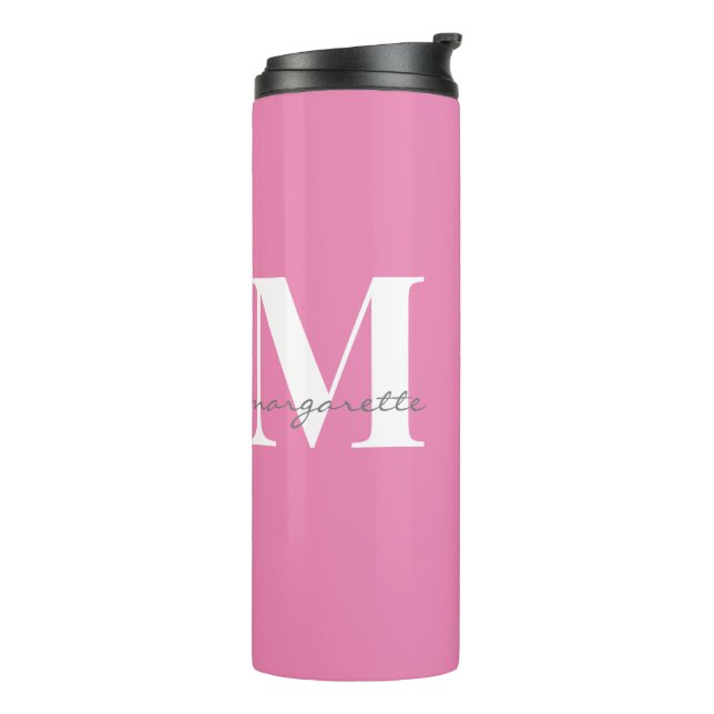 Corporate Company Custom Logo Modern Employee Name Thermal Tumbler (Rotated Left)