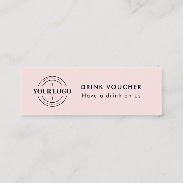 Corporate Company Event Logo Drink Voucher Ticket (Back)