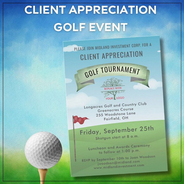 Corporate Company Golf Tournament  Invitation (Creator Uploaded)