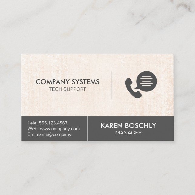 Corporate Customer Support with Signature Business Card (Front)