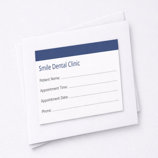 Corporate Dental Appointment Card Dark Blue (Creator Uploaded)