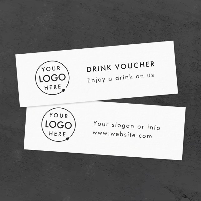 Corporate Drink Voucher | Company Event Logo Card (Creator Uploaded)