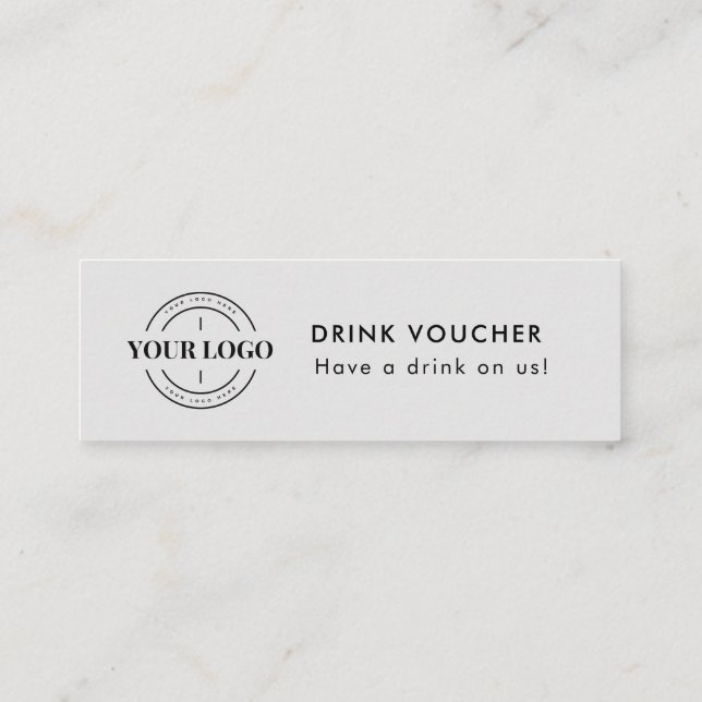 Corporate Drink Voucher Ticket Company Event Logo  (Back)