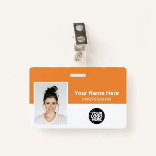 Corporate Employee, Name, Logo, Photo ID ID Badge