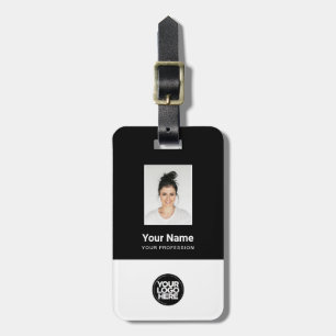 Corporate Employee Photo, Bar Code, Logo, Name Luggage Tag