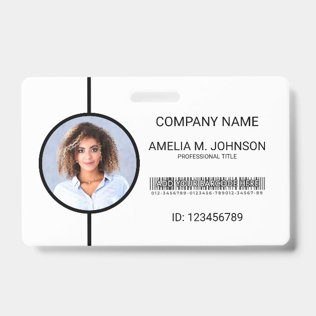 Corporate Employee Photo ID Badge (Front)