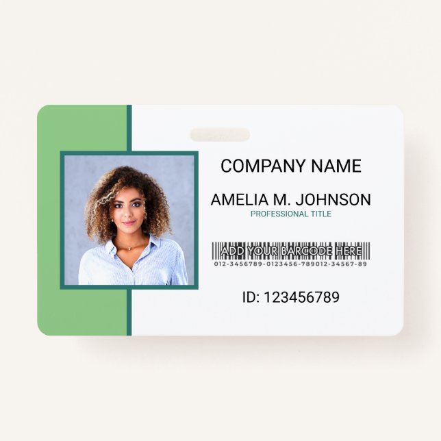 Corporate Employee Photo ID Badge (Front)