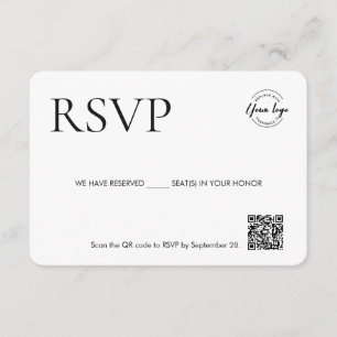 Corporate event custom logo reserved seats QR code Enclosure Card