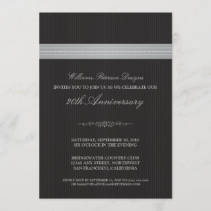 Corporate Event Ribbon Invitation (silver)