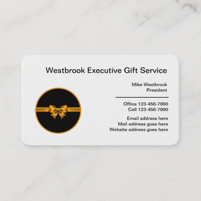 Corporate Executive Gift Services Business Card (Front)