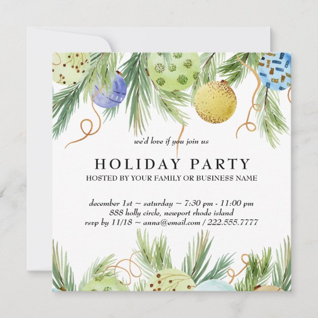 *~* Corporate Family AP20 Holiday Christmas Party  Invitation (Front)