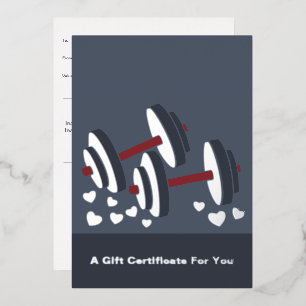 Corporate Fitness Dumbbell Foil Gift Card