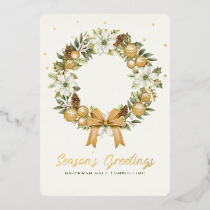 Corporate Foil Holiday Ecru Card