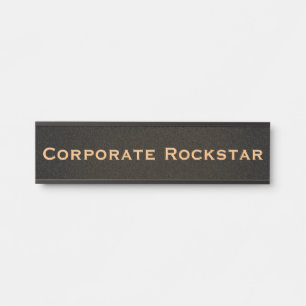 Corporate Funny Black Office Door Sign