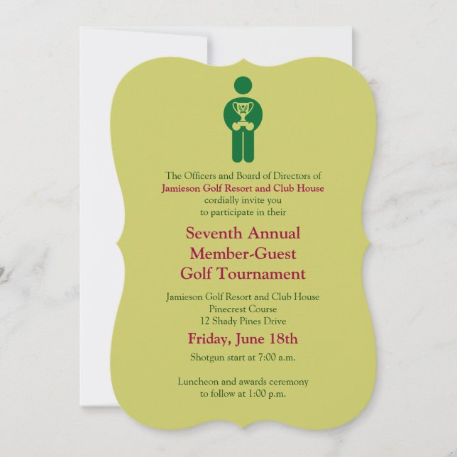 Corporate Golf Tournament Invitation (Front)