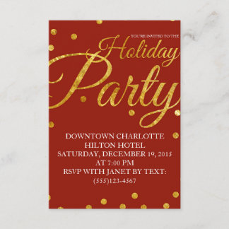 Corporate Holiday Christmas Party Invitation