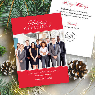 Corporate Holiday Greetings Photo Card Design