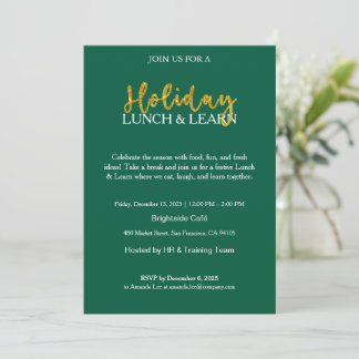 Corporate Holiday Lunch & Learn Invite