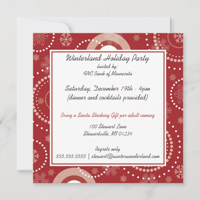 Corporate Holiday Party Invitations (Front)
