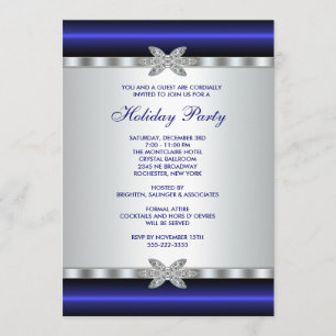 Corporate Holiday Party Invitations Blue Event