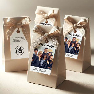 Corporate Holidays   Small Business Photo and Logo Gift Tags