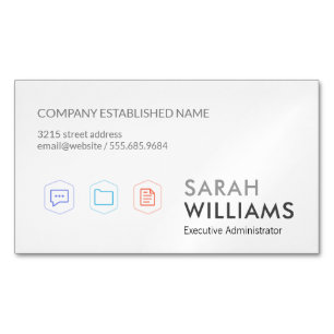 Corporate Icons Magnetic Business Card