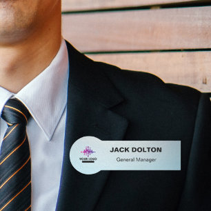 Corporate Identity: Personalised Silver Name Badge