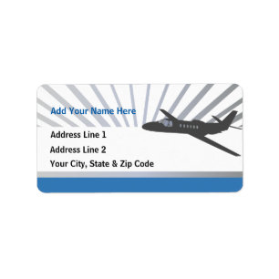 Corporate Jet Aircraft Label
