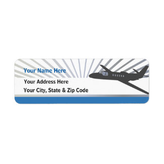 Corporate Jet Aircraft Return Address Label