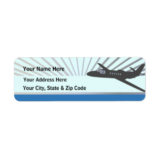 Corporate Jet Aircraft Return Address Label