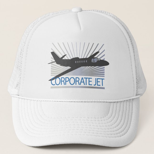 Corporate Jet Aircraft Trucker Hat (Front)