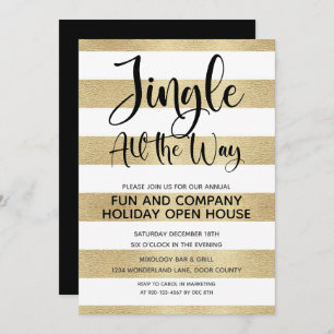 Corporate Jingle All The Way Holiday Open House Invitation