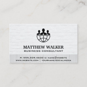 Corporate Logo   Brick Wall Wood Business Card