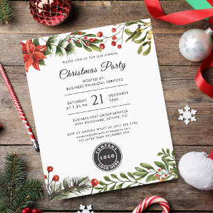 Corporate Logo Christmas Holidays Party Invitation