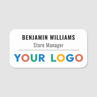 Corporate Logo Custom Employee Professional Name Tag