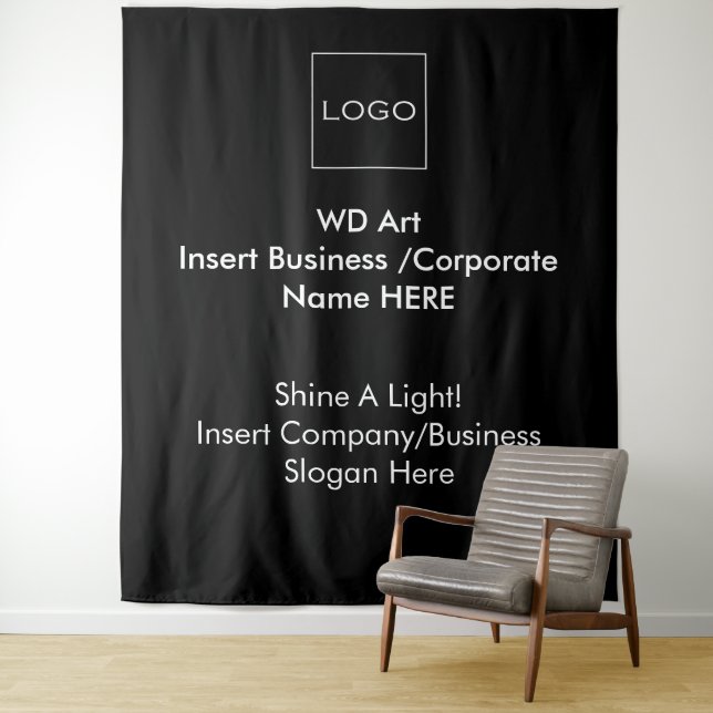 Corporate Logo Event Tapestry Banner (In Situ)