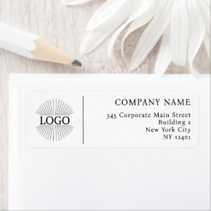 Corporate Logo Modern Return Address Label