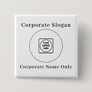 Corporate Logo Name Tagline Promotional Design 15 Cm Square Badge