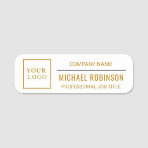 Corporate Logo Professional Employee Name Tag