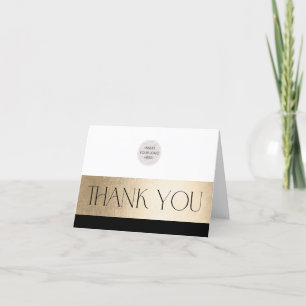 CORPORATE LOGO thank you business black gold Card
