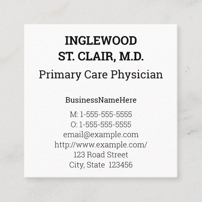 Corporate, Plain Business Card (Front)
