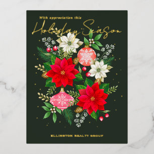 Corporate Poinsettia Holiday Cards