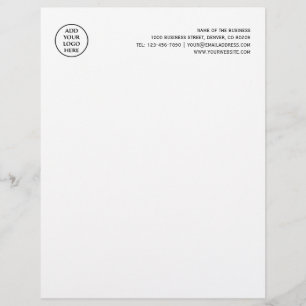 Corporate Professional Business Company Logo Chic Custom Letterhead