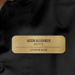 Corporate Professional Employee Faux Gold Name Tag<br><div class="desc">Create a custom name tag for yourself and employees for any occasion. Available with pin or magnetic backing,  this design features a faux metallic foil background and your name,  job title and company name or any info you wish to include. Also available in silver.</div>