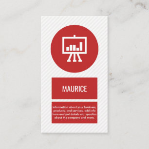 Corporate Professional / Red Business Card