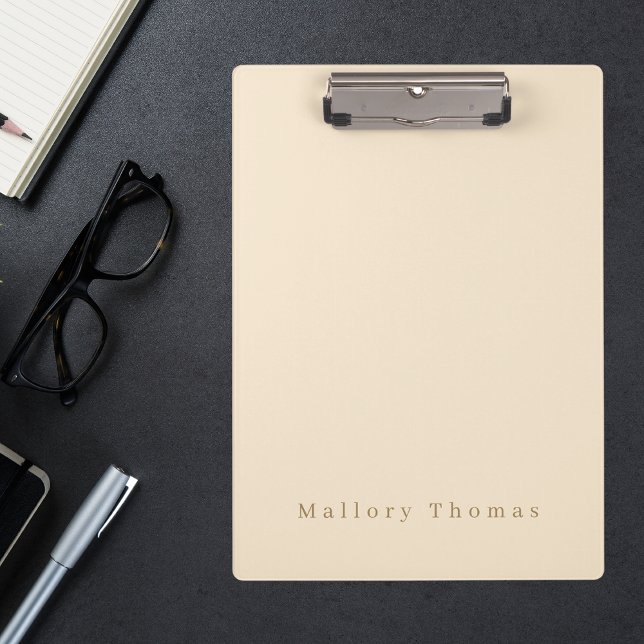 Corporate Professional Simple Chic Gold & Ivory Clipboard (Creator Uploaded)