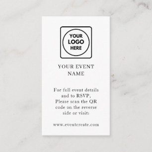 Corporate QR Business Event Website Link Enclosure Card