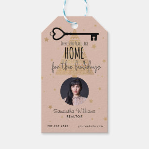 Corporate Real Estate Realtor Holiday Post Card Gift Tags