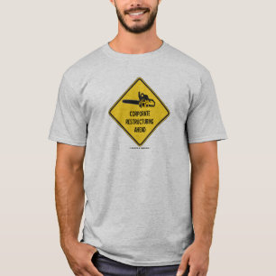 Corporate Restructuring Ahead (Chainsaw Sign) T-Shirt